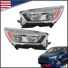 For 2017-2019 Ford Escape Lhrh Pair Halogen Wo Led Drl Headlights Headlamps