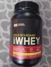 Optimum Nutrition Gold Standard WHEY 24g Protein  Banana Cream 2 LB Exp 10/2025