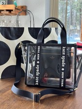 Kate Spade Kip Clear See Through Small Tote Crossbody Stadium Concert Handbag