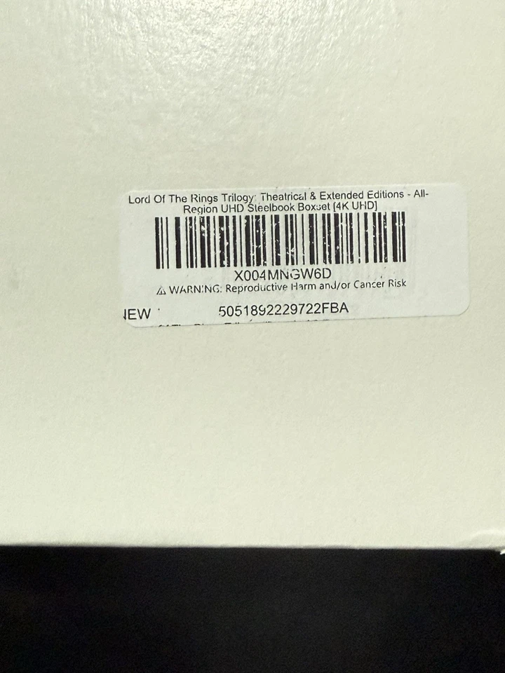 The Lord of the Rings 4K UHD Trilogy Complete Steelbook Collection *NEW/SEALED* - Image 3 of 4