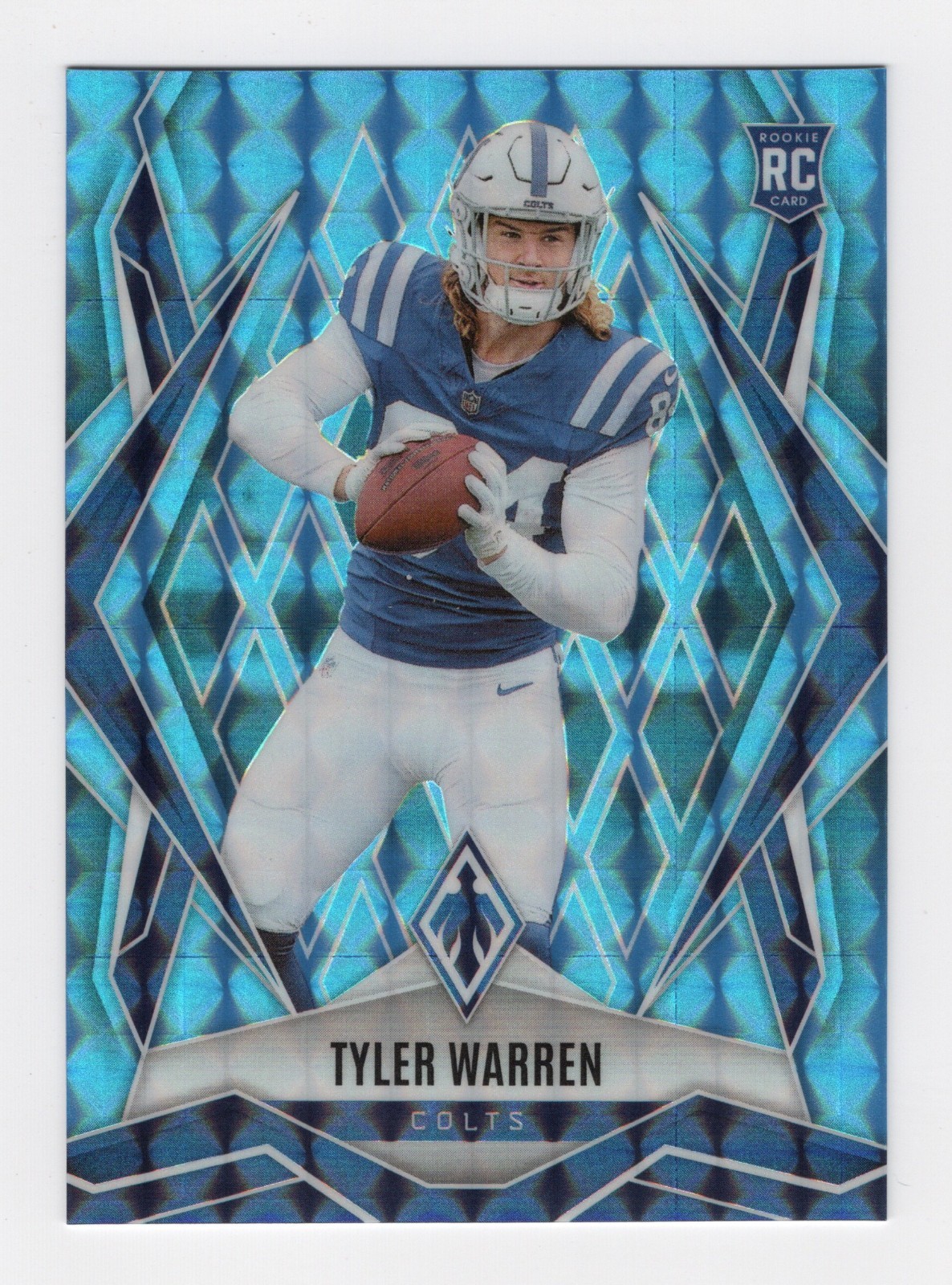 2025 Panini Phoenix - Rookies Tyler Warren #185 Light Blue Pyramids 300/385 (RC)