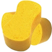 2X Jumbo Car Cleaning Sponges Anti-Scratch Wash for Bodywork & Windows Yellow
