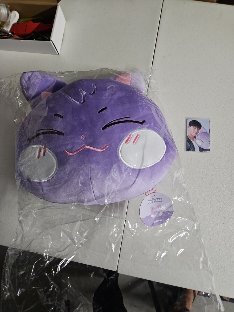 ATEEZ San ANITEEZ Face Plush Cushion Sandeoki With Photo Card | eBay