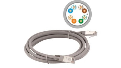 Patch-Cord F/UTP Kat.5e PVC 2.0m grau KKF5SZ2.0