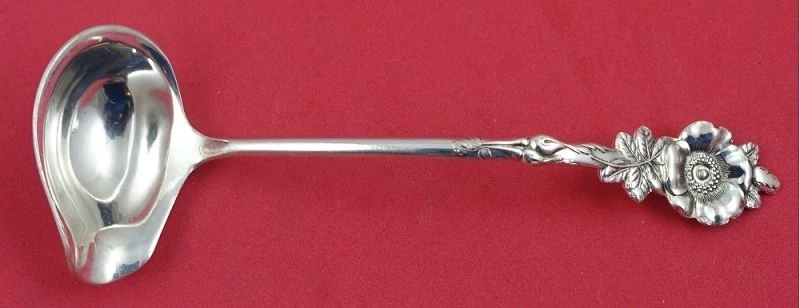 Harlequin by Reed and Barton Sterling Silver Sauce Ladle with Spout 5 1/4"