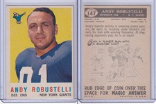 1959 Topps Football Card #147 Andy Robustelli New York Giants Defensive End EXMT