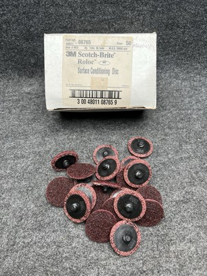 3M Scotch Bite Roloc Discs Red Medium 1-1/2'' 1.5 08765 21 Total Open Box