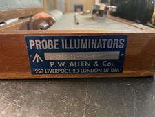 P W Allen Illuminated Probe Light. Cased Medical Equipment. Otoscope
