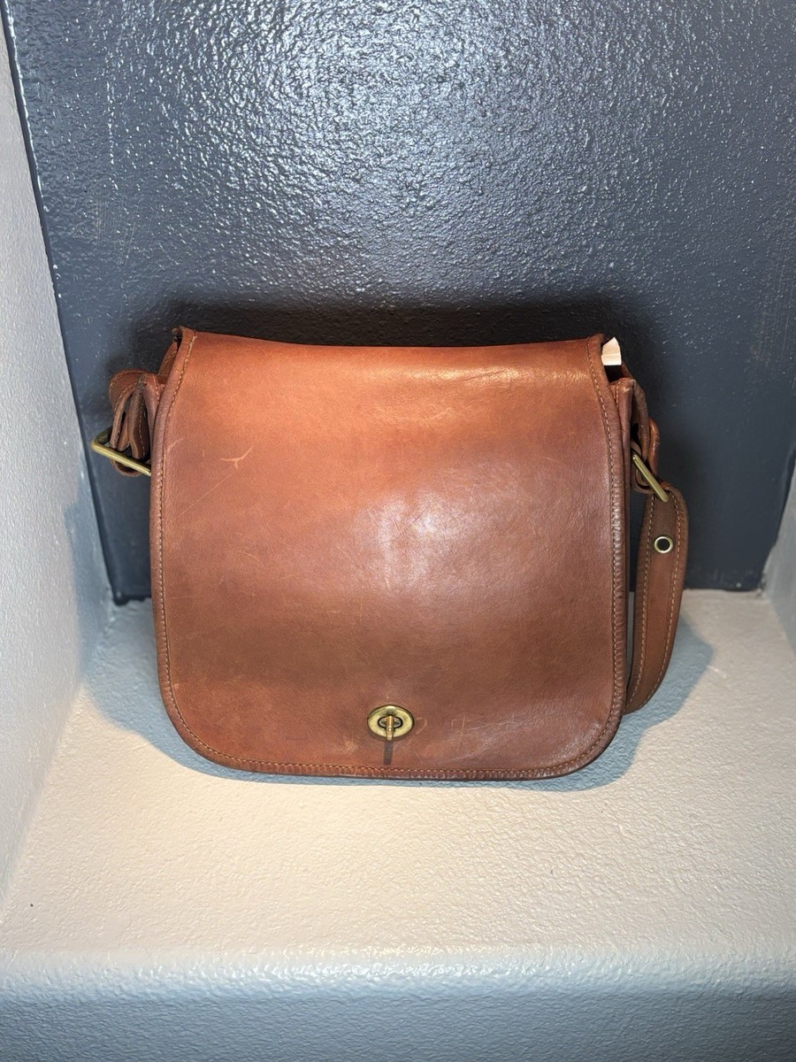 Coach Vintage Stewardess Bag British Tan Burnished Glovetanned N