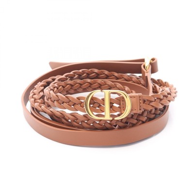 Christian Dior CD logo double belt B0088UBCW44M85 leather 