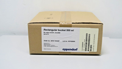 New Eppendorf Rectangular 500 mL  buckets  For A-4-81 Fixed Angle  Rotor