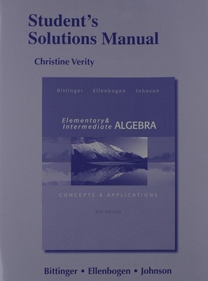 Student's Solutions Manual for Elementary and Intermediate Algebra: Concepts...