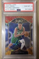 2020-21 Panini Select  Josh Green #78 Red White Orange Shimmer Prizm ip auto 