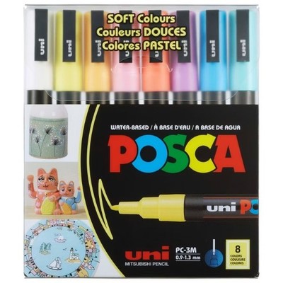 POSCA 8pk PC-3M Water Based Paint Markers