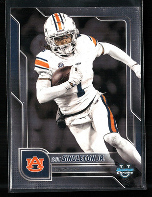 2025 Bowman Chrome University #186 Eric Singleton Jr. Auburn Tigers RC (C)