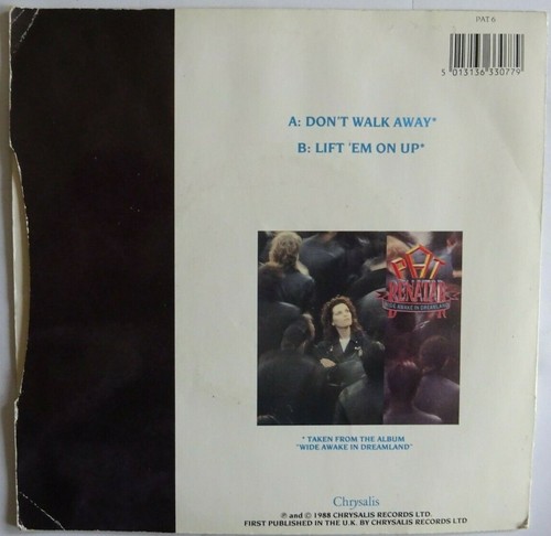 PAT BENATAR - DON'T WALK AWAY 1988 7" VINYL SINGLE. PAT6. - Foto 2 di 4