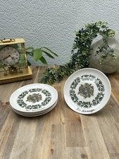 Ensemble de 5 Assiettes à Fromages en Faïence de Gien Vintage Rétro Bon Etat