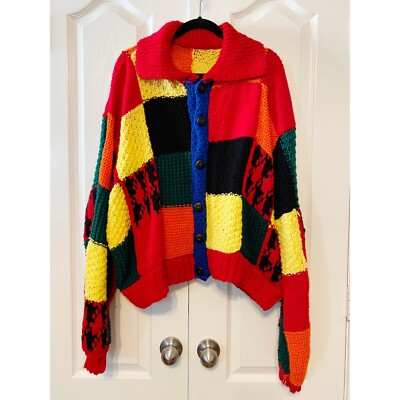 Harry Styles Handmade Croche JW Inspired Cardigan Multicolored