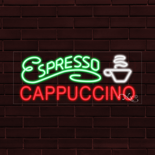 BRAND NEW "ESPRESSO CAPPUCCINO" w/LOGO 30x12X1 INCH LED FLEX INDOOR SIGN 30235 - Picture 1 of 1