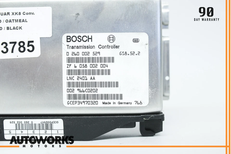 99-03 Jaguar X100 XK8 XKR Transmission Control Module Unit TCU TCM LNC2401AA OEM - Image 4 of 4