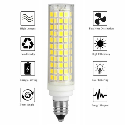 Led Light Bulb Dimmable Ceramic Lights E12 G9 Corn E14 Lamp Cool White E11 Ba15d - Picture 3 of 8