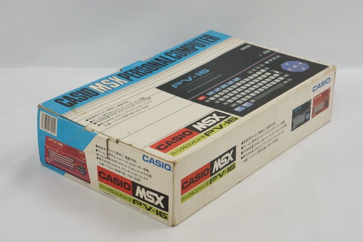 MSX PV-16 Personal Computer Boxed CASIO Tested JAPAN Video Game 1007369