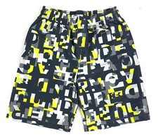 Boy s Under Armour Black/Green Swim Trunks Size 7