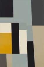 Large Abstract Painting 2x3 ft. Complex Geometric Demrin Fine Art Original NEW