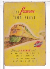 Single Railroad Playing Card "Chicago, Northwestern, CNW-6a" Bollhagen Book