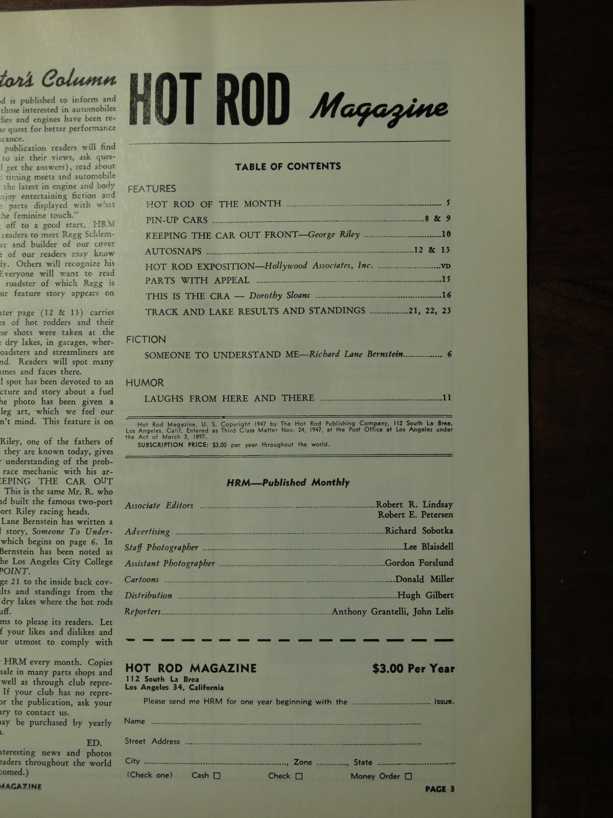 $2.99 ea. In 5-Pack! NOS 1987 Reissue, 1st HOT ROD Magazine (Jan. '48)/NHRA-NSRA