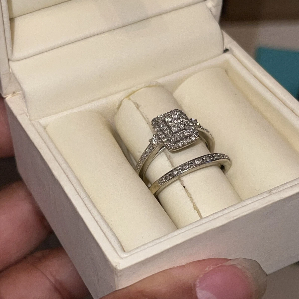 H Samuel Diamond Ring And Band eBay
