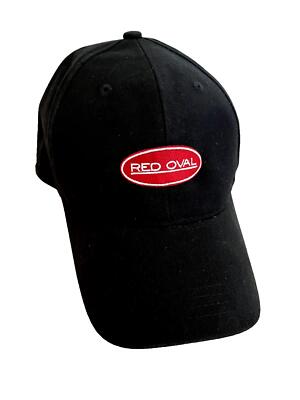 Peterbilt Trucks Motors Basic Black Structured Red Oval Cap/Hat