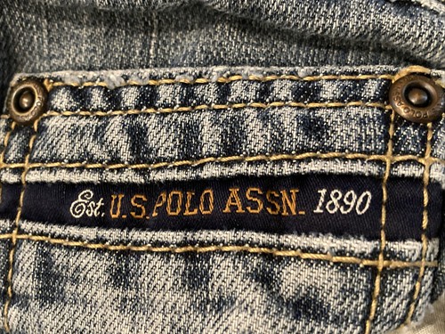 US Polo Assn Mens Relaxed Loose Vintage Denim Blue Jeans TAG 40 Fits 38W x 32L - Picture 10 of 12