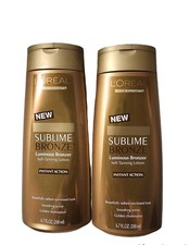 Lot x 2 L'Or al Sublime Luminous Bronzer Self-Tanning Lotion original formula