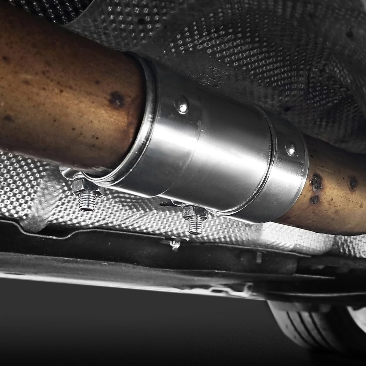 Exhaust Flange 2.25" Repair Kit - Stainless Steel With Gasket & Bolts 2.25 Exhaust Flange Repair Kit