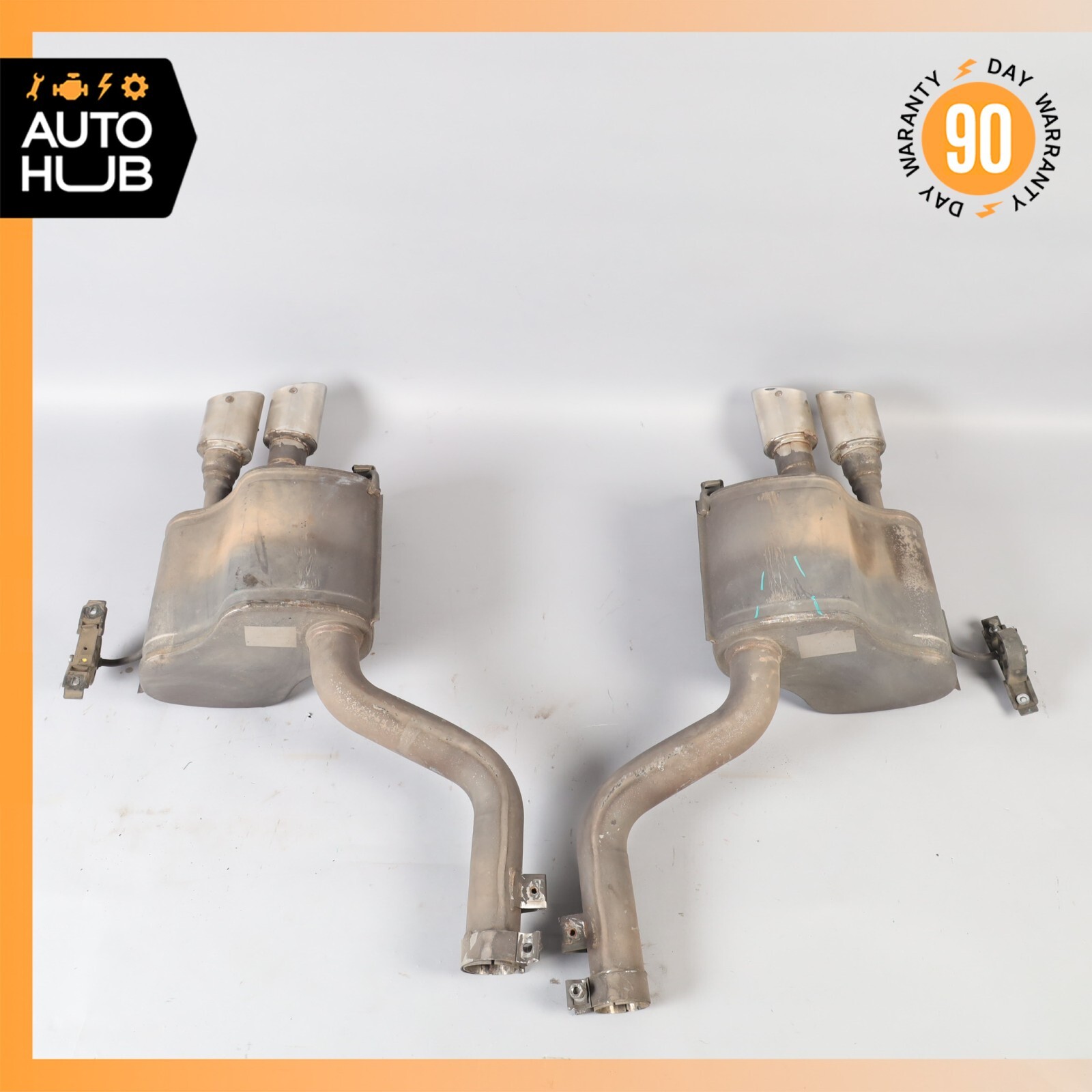 Maserati Quattroporte M139 Exhaust Mufflers Dual Tips Left & Right Side Set 79k