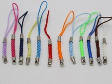 50 Mixed Color Braided Strap Lariat Lanyard Cords Mobile Cell Phone Dangle