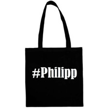 Tasche Beutel Baumwolltasche #Philipp Hashtag Einkaufstasche Schulbeutel Turnbeu