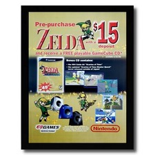 2003 The Legend of Zelda The Wind Waker Framed Print Ad/Poster Gamecube Wall Art