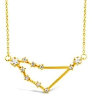 Sterling Forever Zodiac Constellation Necklace Capricorn Adjustable Gold Tone