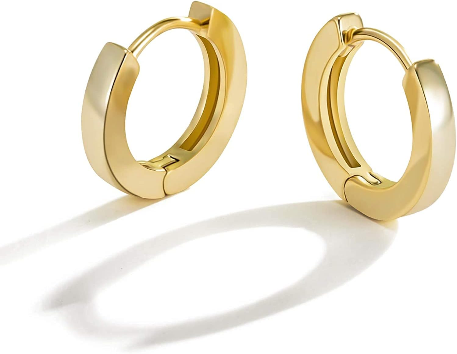 14k Gold Plated Tiny Hoop Earrings for Women Hypoallergenic Cartilage Piercing