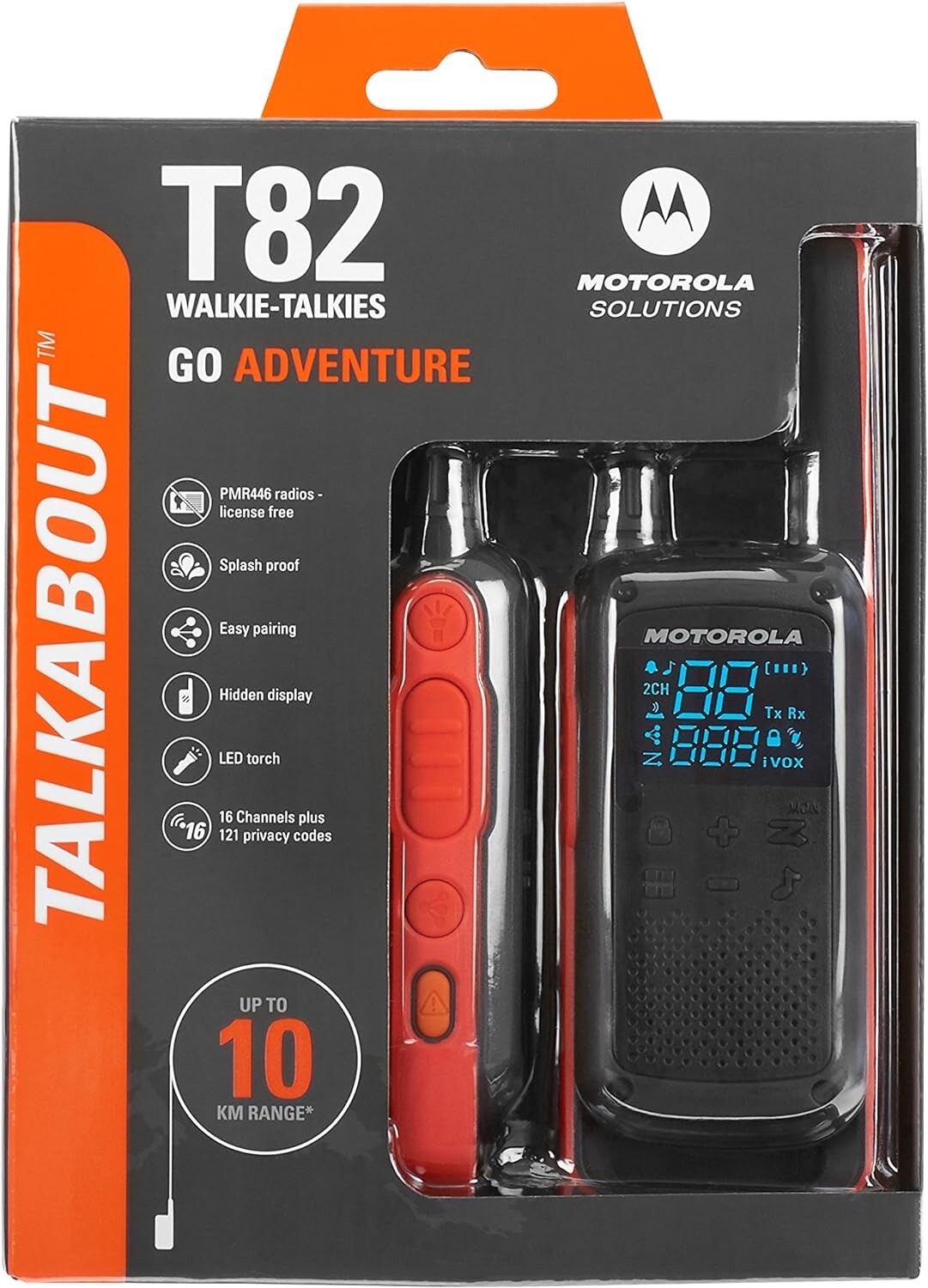 MOTOROLA T82  WALKIE-TALKIES TALKABOUT KIT DA 2 RICETRASMITTENTI