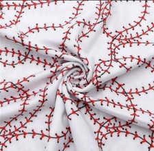 Baseball Stitches Polyester Cotton blend fabric 20"x55" 1088000 Half Meter