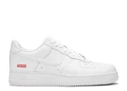 Logo boîte basse Supreme x Air Force 1   Blanc