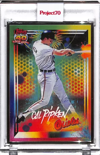 2021 TOPPS PROJECT 70 #175 - CAL RIPKEN JR BY RISK - P70 AP SILVER FRAME 03/51