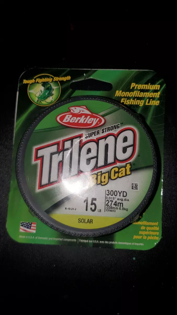 Berkley Super Strong Trilene Big Cat 15 Lb 300 Yd Solar Fishing Line