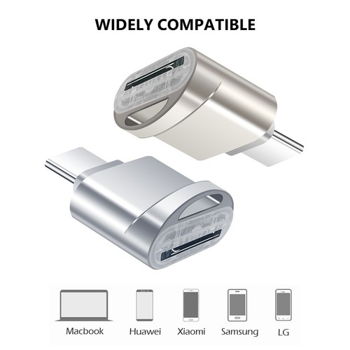 Micro SD Card Reader Adapter USB 3.1 Type C USB-C For Macbook PC Mobile OTG 99B - Picture 9 of 11