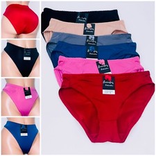 Women's Briefs 3/6/12 Bikini High cut Panties Undies Satin Silky Cool Lot 63021