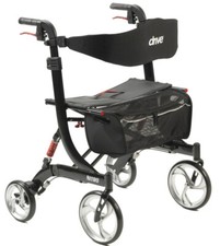 Drive Medical Nitro HD 4-Wheel Rollator Walker Black NEW