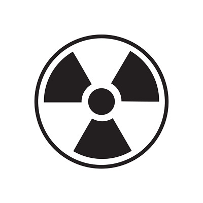 Radiation Symbol Vinyl Sticker Decal | Nuclear Hazard Safety Sign | 12-22''